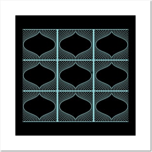 Decorative pattern light blue Posters and Art